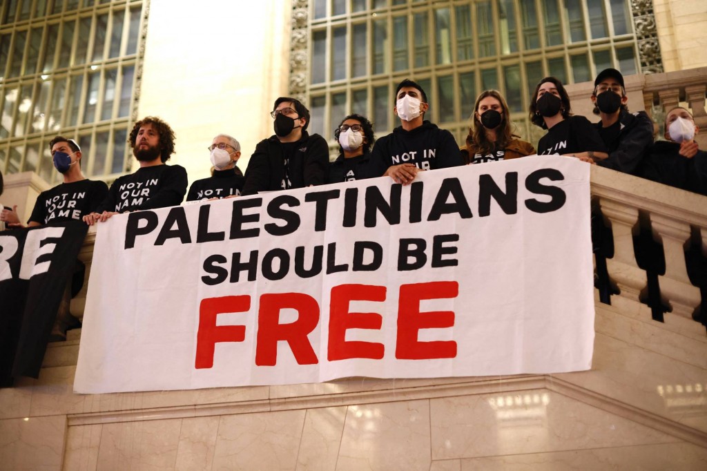 مظاهرة يهودية داعمة لغزة في نيويورك 